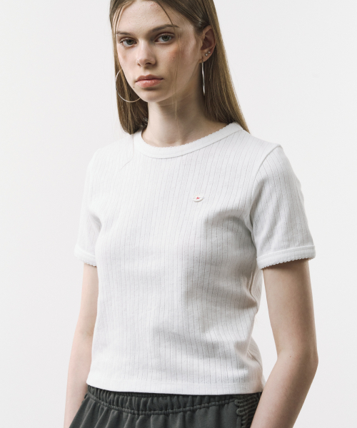 FOR THE WEATHER(フォーザウェザー)の「アイレットピンコートTシャツ(ホワイト)(Tシャツ/カットソー・レディース・その他・SMALL/MEDIUM)」の5枚目の写真