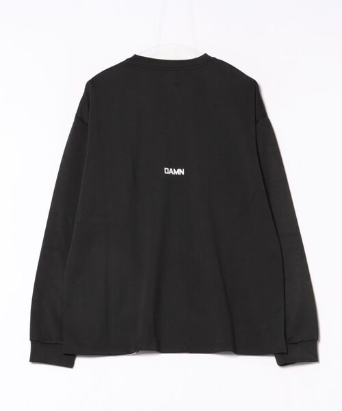 MMMM(エムエムエムエム)の「《MMMM》フロントスリットロングスリーブTEE(Tシャツ/カットソー・メンズ・ブラック/チャコールグレー・LARGE/MEDIUM)」の3枚目の写真
