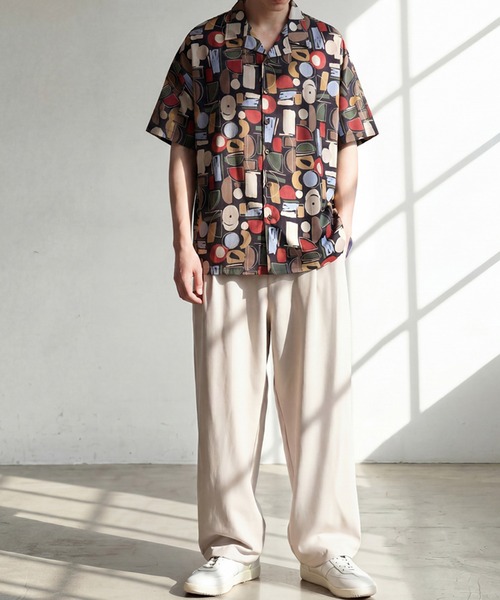 antiqua（アンティカ）の「幾何学柄 シャツ（シャツ/ブラウス・レディース・ホワイト/ブラック・ONESIZE）」の17枚目の写真