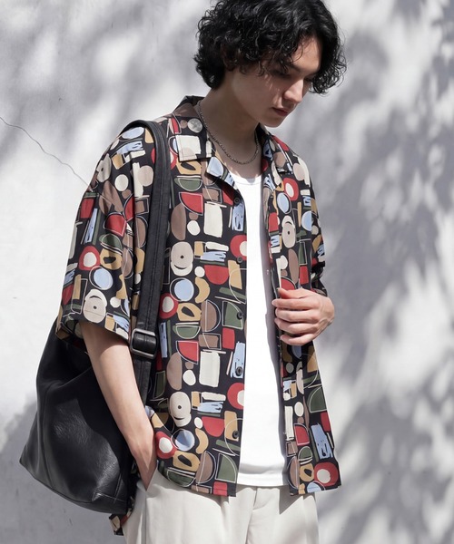 antiqua（アンティカ）の「幾何学柄 シャツ（シャツ/ブラウス・レディース・ホワイト/ブラック・ONESIZE）」の16枚目の写真