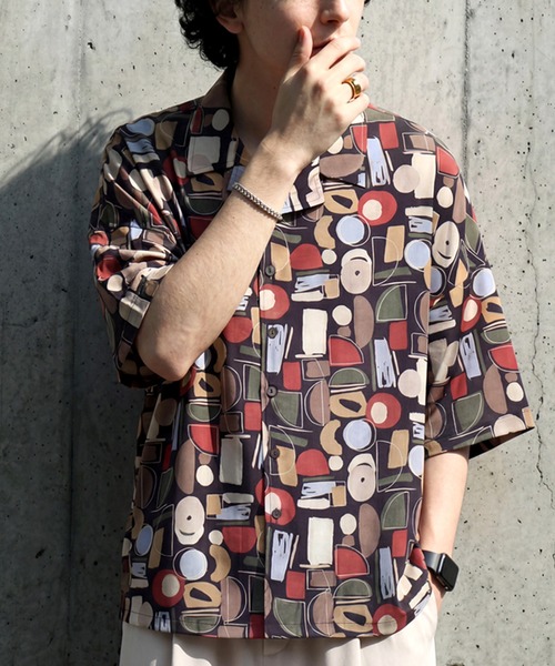 antiqua（アンティカ）の「幾何学柄 シャツ（シャツ/ブラウス・レディース・ホワイト/ブラック・ONESIZE）」の18枚目の写真