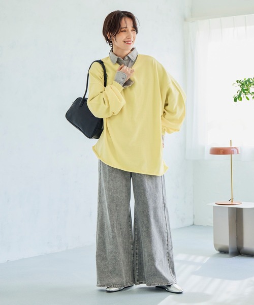 studio CLIP（スタディオクリップ）の「ベージックデニムシャツ《CLIP denim》（シャツ/ブラウス・レディース・ベビーピンク/ブルー/オフホワイト/グレー/ライトブルー・FREE）」の15枚目の写真