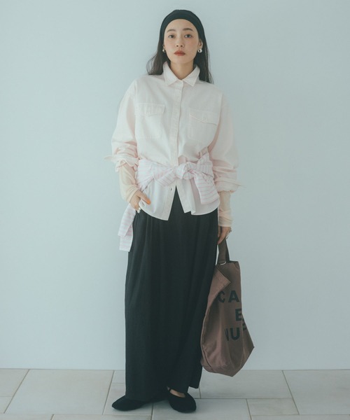 studio CLIP（スタディオクリップ）の「ベージックデニムシャツ《CLIP denim》（シャツ/ブラウス・レディース・ベビーピンク/ブルー/オフホワイト/グレー/ライトブルー・FREE）」の20枚目の写真