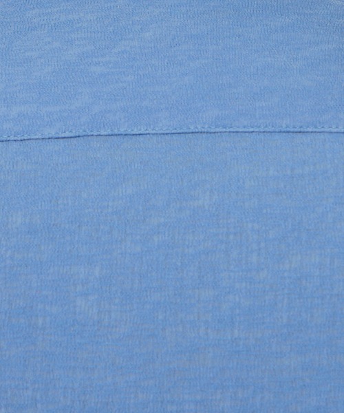 HIDEAWAYS NICOLE（ハイダウェイニコル）の「シャリトロメランジジャージー　ショートレギュラーシャツ（シャツ/ブラウス・メンズ・サックスブルー/ブラック/ネイビー・MEDIUM/X-LARGE/LARGE）」の7枚目の写真