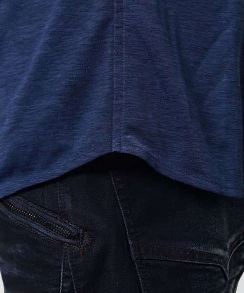 HIDEAWAYS NICOLE（ハイダウェイニコル）の「シャリトロメランジジャージー　ショートレギュラーシャツ（シャツ/ブラウス・メンズ・サックスブルー/ブラック/ネイビー・MEDIUM/X-LARGE/LARGE）」の18枚目の写真