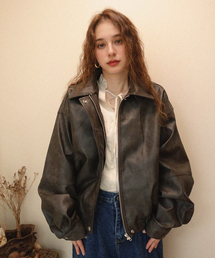 PREMIERE AMOUR（プルミエラムール）の「オフザブリックレザージャケット - ブラウン（ライダースジャケット）」