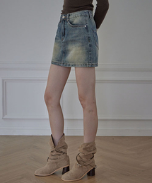 HEIDE MINI DENIM SKIRT_3COLORS_BLUE