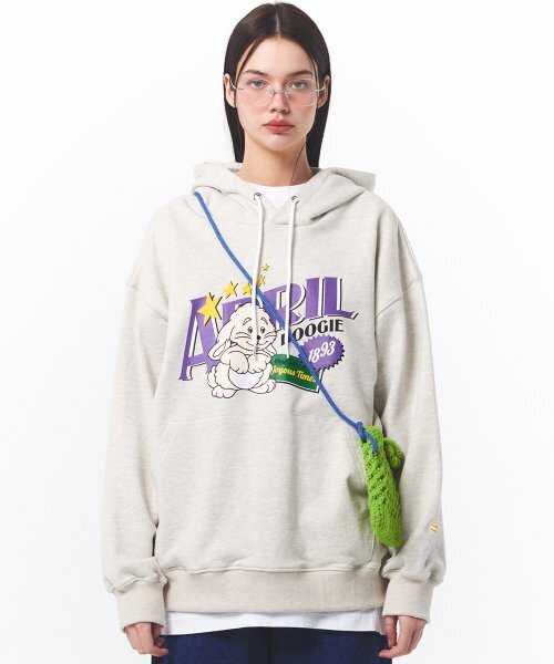 April Bunny hooded T‑Shirt — худи‑футболка (OATMEAL)