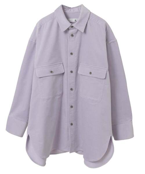 SOFFITTO（ソフィット）の「【A_/エース】コーデュロイオーバーシャツ（シャツ/ブラウス・レディース・グレイッシュベージュ/ラベンダー・FREE）」の10枚目の写真