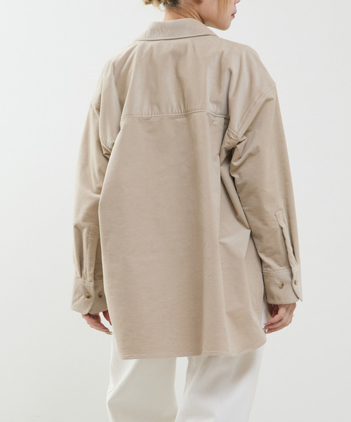 SOFFITTO（ソフィット）の「【A_/エース】コーデュロイオーバーシャツ（シャツ/ブラウス・レディース・グレイッシュベージュ/ラベンダー・FREE）」の18枚目の写真