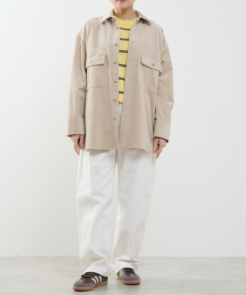 SOFFITTO（ソフィット）の「【A_/エース】コーデュロイオーバーシャツ（シャツ/ブラウス・レディース・グレイッシュベージュ/ラベンダー・FREE）」の20枚目の写真