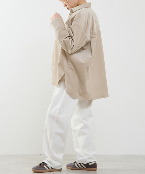 SOFFITTO（ソフィット）の「【A_/エース】コーデュロイオーバーシャツ（シャツ/ブラウス・レディース・グレイッシュベージュ/ラベンダー・FREE）」の22枚目の写真