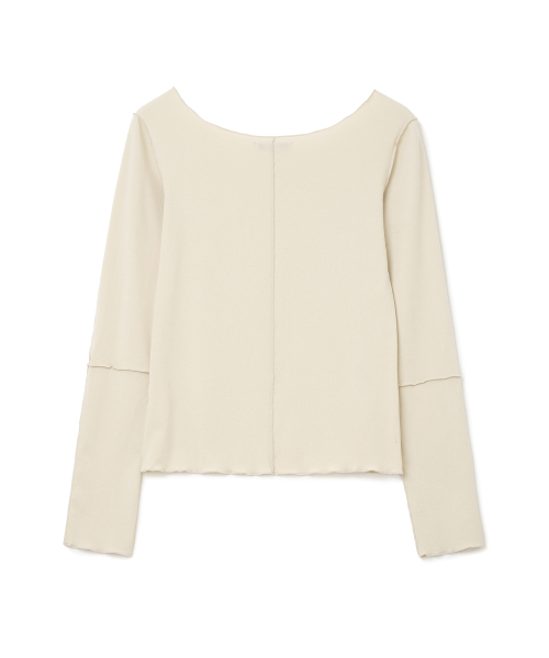MILLO WOMEN（ミロウーマン）の「フィッテッドロングスリーブトップ [ライトベージュ]（Tシャツ/カットソー・レディース・その他・ONE SIZE）」の3枚目の写真