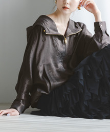 Noble | ミルキーサテンアノラックパーカー(その他アウター)