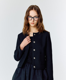 LARTIGENT（ラーティゼン）の「L15 TWEED JACKET(BLACK)（その他アウター）」