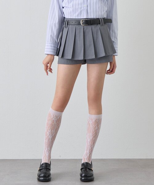 OLIVE des OLIVE（オリーブデオリーブ）の「ベルト付きプリーツスカパン（スカート・レディース・グレー/ブラック/ブラウン・FREE）」の16枚目の写真