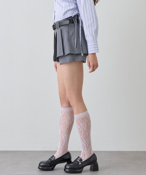 OLIVE des OLIVE（オリーブデオリーブ）の「ベルト付きプリーツスカパン（スカート・レディース・グレー/ブラック/ブラウン・FREE）」の17枚目の写真