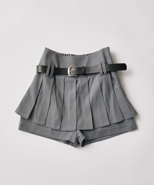 OLIVE des OLIVE（オリーブデオリーブ）の「ベルト付きプリーツスカパン（スカート・レディース・グレー/ブラック/ブラウン・FREE）」の18枚目の写真