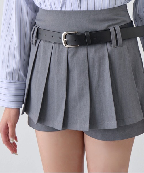 OLIVE des OLIVE（オリーブデオリーブ）の「ベルト付きプリーツスカパン（スカート・レディース・グレー/ブラック/ブラウン・FREE）」の10枚目の写真