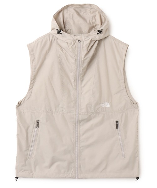 THE NORTH FACE（ザノースフェイス）の「THE NORTH FACE Compact Hooded Vest / ザ ノース フェイス コンパクト フーデッド ベスト（ベスト・メンズ・ベージュ/オフホワイト/ブラック・S/M/L/XL/XXL）」の2枚目の写真