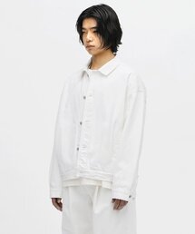 ERRORS EXCEPTED（エラーズエクスペクティド）の「JK02 プリーツデニムジャケット (ホワイト)（デニムジャケット）」