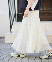 SLOBE IENA | 《WEB限定/追加》レースランダムフレアスカート(スカート)