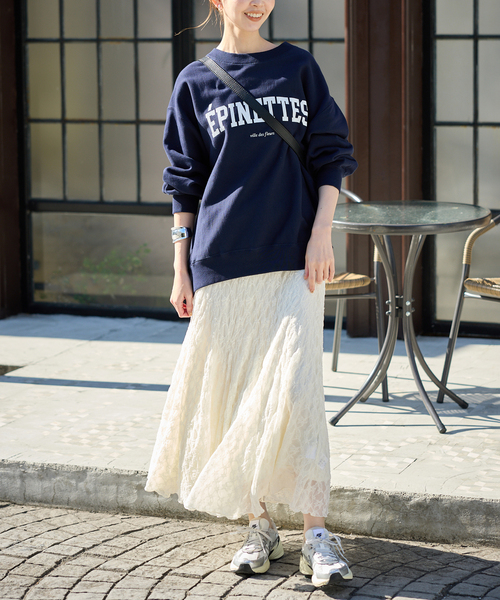 SLOBE IENA(スローブイエナ)の「《WEB限定/追加》レースランダムフレアスカート(スカート・レディース・アイボリー・36/38)」の10枚目の写真