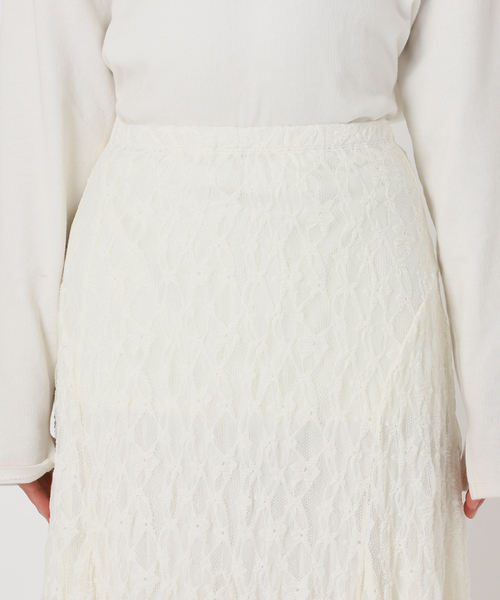 SLOBE IENA(スローブイエナ)の「《WEB限定/追加》レースランダムフレアスカート(スカート・レディース・アイボリー・36/38)」の16枚目の写真