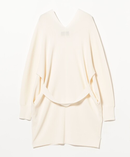 EFFE BEAMS（エッフェビームス）の「three dots / ベルト ロング カーディガン（ニット/セーター・レディース・ブラウン系その他3/オフホワイト・ONE SIZE）」の4枚目の写真