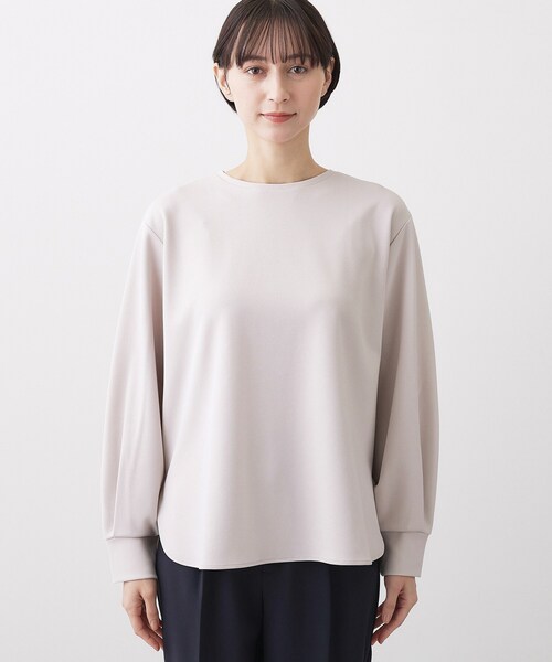 Dessin（デッサン）の「【体型カバー/レイヤード/洗える】ジョーゼットプルオーバーブラウス（シャツ/ブラウス・レディース・ホワイト系/ブラック/ナチュラル・02/01/03）」の17枚目の写真
