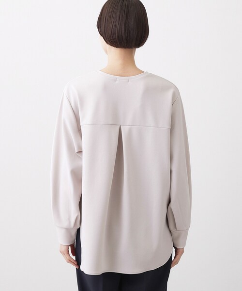 Dessin（デッサン）の「【体型カバー/レイヤード/洗える】ジョーゼットプルオーバーブラウス（シャツ/ブラウス・レディース・ホワイト系/ブラック/ナチュラル・02/01/03）」の19枚目の写真