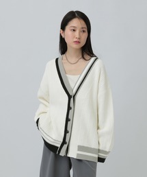 LEPSIM | 5ゲージ配色ラインカーディガン　639435(カーディガン/ボレロ)