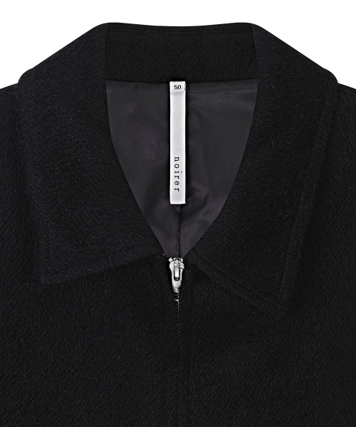 NOIRER(ノイア)の「アルパカクロップジップアップジャケット(ブラック)(その他アウター・メンズ・その他・48/50/52)」の4枚目の写真