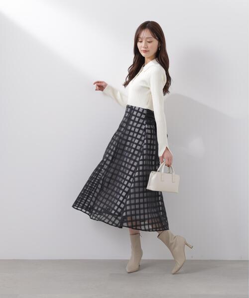 PROPORTION BODY DRESSING（プロポーションボディドレッシング）の「ポロカラーニットワンピース / 1216140206（ワンピース・レディース・ブルー/ブラック・P/S/SMALL/MEDIUM）」の4枚目の写真