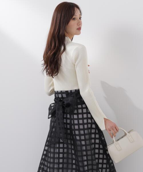 PROPORTION BODY DRESSING（プロポーションボディドレッシング）の「ポロカラーニットワンピース / 1216140206（ワンピース・レディース・ブルー/ブラック・P/S/SMALL/MEDIUM）」の8枚目の写真