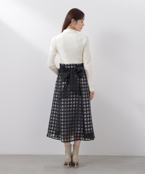 PROPORTION BODY DRESSING（プロポーションボディドレッシング）の「ポロカラーニットワンピース / 1216140206（ワンピース・レディース・ブルー/ブラック・P/S/SMALL/MEDIUM）」の12枚目の写真