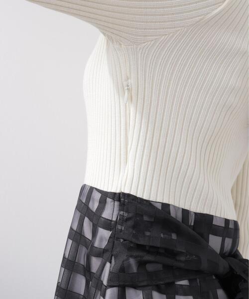 PROPORTION BODY DRESSING（プロポーションボディドレッシング）の「ポロカラーニットワンピース / 1216140206（ワンピース・レディース・ブルー/ブラック・P/S/SMALL/MEDIUM）」の14枚目の写真