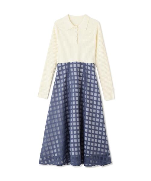 PROPORTION BODY DRESSING（プロポーションボディドレッシング）の「ポロカラーニットワンピース / 1216140206（ワンピース・レディース・ブルー/ブラック・P/S/SMALL/MEDIUM）」の22枚目の写真