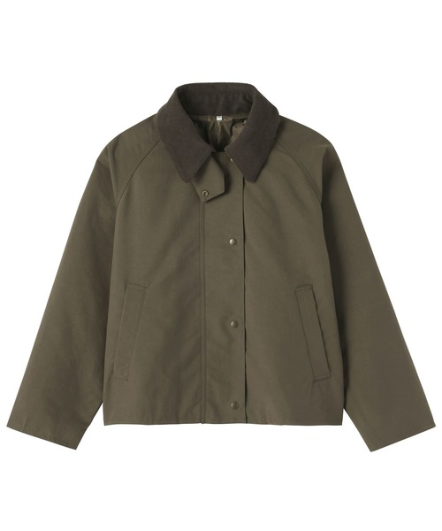 無印良品（ムジルシリョウヒン）の「婦人　撥水　コーデュロイ衿　ショートブルゾン（ブルゾン・レディース・ブラック/カーキ/アイボリー・S/M/L/XL）」の18枚目の写真