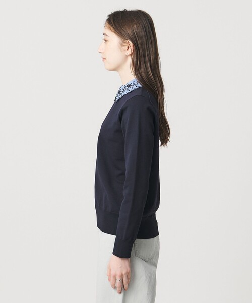 UNITED ARROWS（ユナイテッドアローズ）の「レディー フラワービジュー ニット‐ ウォッシャブル‐（ニット/セーター・レディース・ブラック/ダークグレー/ネイビー・FREE）」の14枚目の写真