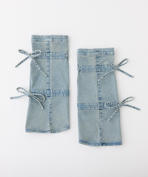 one after another NICE CLAUP(ワンアフターアナザーナイスクラップ)の「【Denim Collection】バックリボンデニムレッグウォーマー(レッグウォーマー・レディース・ブラック/ブルー系その他・FREE)」の18枚目の写真