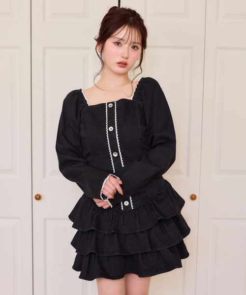 one after another NICE CLAUP(ワンアフターアナザーナイスクラップ)の「【Denim Collection】バックリボンデニムレッグウォーマー(レッグウォーマー・レディース・ブラック/ブルー系その他・FREE)」の13枚目の写真
