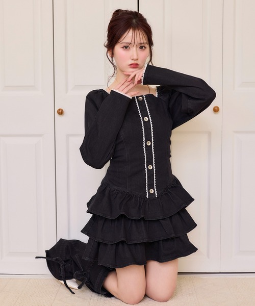 one after another NICE CLAUP(ワンアフターアナザーナイスクラップ)の「【Denim Collection】バックリボンデニムレッグウォーマー(レッグウォーマー・レディース・ブラック/ブルー系その他・FREE)」の14枚目の写真