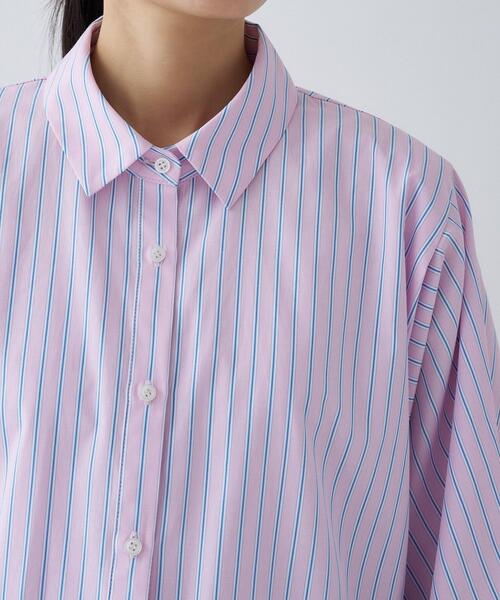 cloenc(クロエンス)の「【手洗い可】バックギャザールーズシャツ(シャツ/ブラウス・レディース・ピンク系その他/ホワイト/ブルー系2/ベージュ・02)」の13枚目の写真
