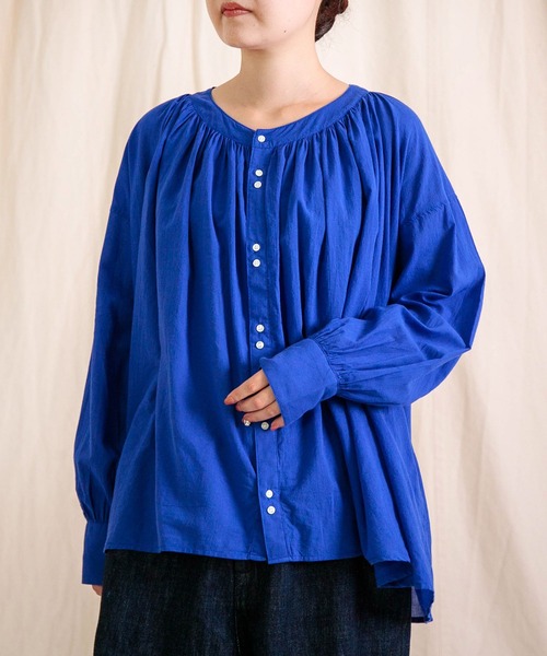 Brocante（ブロカント）の「[Brocante / ブロカント] 80ローン クレアシャツ（シャツ/ブラウス・レディース・ロイヤルブルー/ブラック/ホワイト/アイボリー・2）」の4枚目の写真