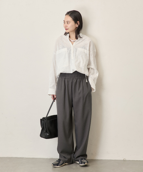 JOURNAL STANDARD(ジャーナルスタンダード)の「《追加2》ウールライクストレッチワイドパンツ(その他パンツ・レディース・ベージュ/チャコールグレー/アイボリー・40/38/36)」の15枚目の写真