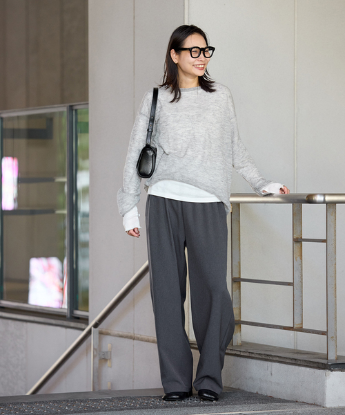JOURNAL STANDARD(ジャーナルスタンダード)の「《追加2》ウールライクストレッチワイドパンツ(その他パンツ・レディース・ベージュ/チャコールグレー/アイボリー・40/38/36)」の17枚目の写真