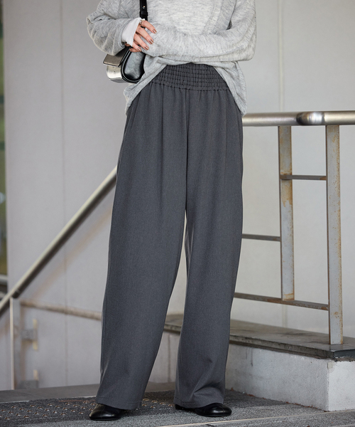 JOURNAL STANDARD（ジャーナルスタンダード）の「《追加2》ライクストレッチワイドパンツ（その他パンツ・レディース・ベージュ/チャコールグレー/アイボリー・40/38/36）」の4枚目の写真