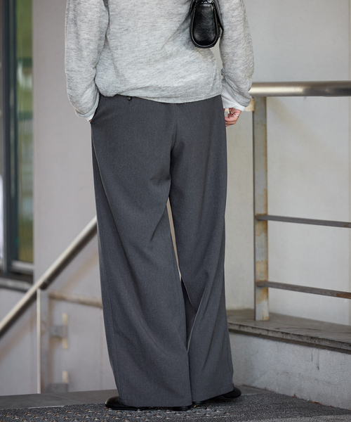 JOURNAL STANDARD（ジャーナルスタンダード）の「《追加2》ライクストレッチワイドパンツ（その他パンツ・レディース・ベージュ/チャコールグレー/アイボリー・40/38/36）」の6枚目の写真