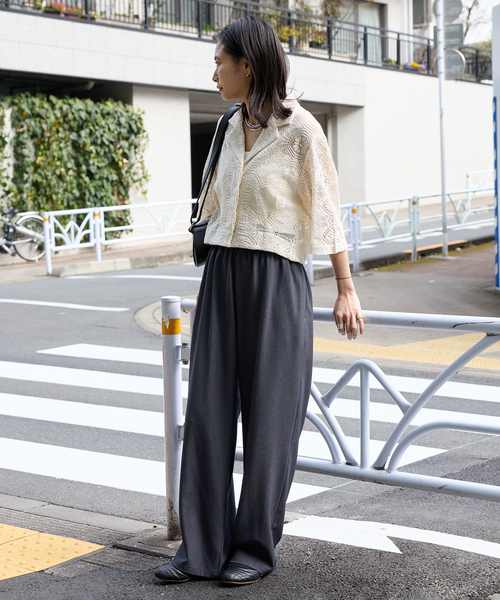 JOURNAL STANDARD（ジャーナルスタンダード）の「《追加2》ライクストレッチワイドパンツ（その他パンツ・レディース・ベージュ/チャコールグレー/アイボリー・40/38/36）」の8枚目の写真